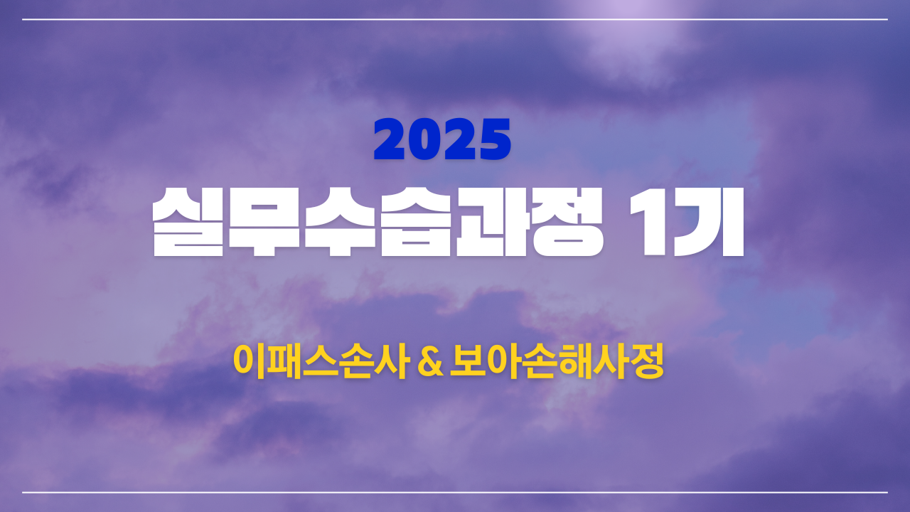 2025 실무수습과정 1기